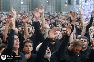 اجتماع عزاداران تاسوعای حسینی در حرم مطهر رضوی
