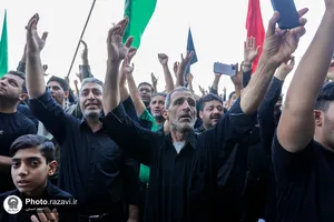 اجتماع بزرگ عزاداران نبوی در صحن پیامبر اعظم(ص) حرم مطهر رضوی