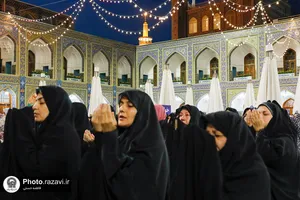 حرم مطهر رضوی در شب میلاد امام هادی علیه&zwnj;السلام