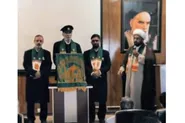 امدادگران هشتگرد عهد خدمت خود را با زیارت پرچم رضوی تجدید کردند