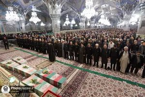 وداع با شهدای گمنام دفاع مقدس در حرم مطهر رضوی