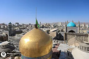 آیین تعویض پوش ضریح و پرچم گنبد منور رضوی-2