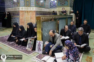 تشرف خانواده شهدای پدافند هوایی ارتش به حرم مطهر رضوی