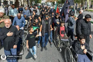تشرف معلولان آسایشگاه فیاض بخش به حرم مطهر رضوی