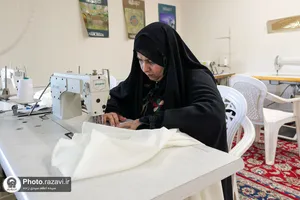 دوخت و اهدای ۲۰ چادر عروس توسط باشگاه اجتماعی گوهرشاد