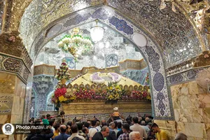 حال و هوای حرم بانوی کرامت در روز ولادت حضرت معصومه(س)