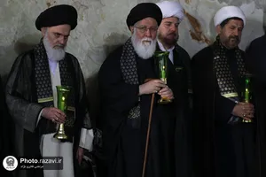 آیین خطبه&zwnj;خوانی شب شهادت امام رضا(ع) در حرم مطهر رضوی برگزار شد