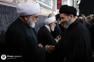 مراسم بزرگداشت چهلمین روز تدفین رهبر شهید انقلاب اسلامی در حرم مطهر رضوی