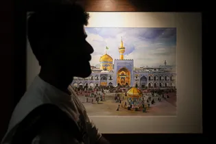 نمایش آثار اساتید مدرسه عالی هنر رضوی