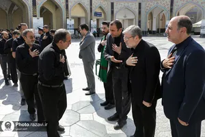 تشییع پیکر پاکبان مشهدی در حرم مطهر رضوی