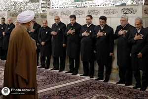 آئین غبارروبی ضریح مطهر امام رضا(ع) برگزار شد