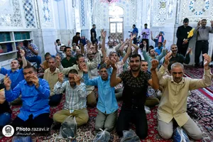 تشرف معلولین آسایشگاه شهید بهشتی به حرم مطهر رضوی