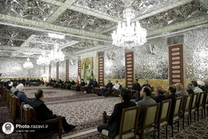 دیدار رئیس جمهور و جمعی از مسئولان کشوری و استانی با تولیت آستان قدس رضوی