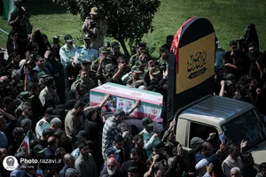 تشییع پیکر فرمانده قرارگاه عملیاتی سجاد سراوان در مشهد