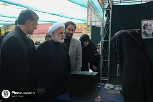 بازدید رئیس قوه قضائیه از موکب دخترانه حضرت نجمه