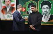 حضور احسان حدادی در موکب مؤسسه تربیت‌بدنی رضوی