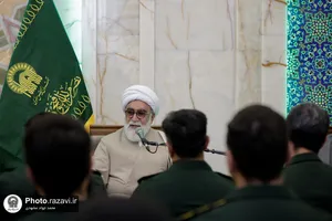 دیدار جمعی از فرماندهان سپاه امام رضا(ع) و پاسداران یگان حفاظت حرم مطهر رضوی با تولیت آستان قدس رضوی