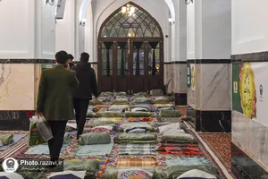 آغاز آیین معنوی اعتکاف در حرم مطهر رضوی