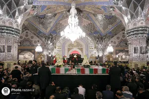 وداع با پیکرهای مطهر 12 شهید گمنام دفاع مقدس در مشهد