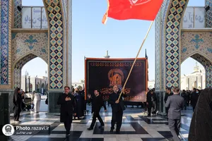 عزاداری خدام در روز شهادت امام رضا علیه السلام