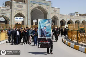 تشییع پیکر فضل&zwnj;الله برهانی در حرم مطهر رضوی