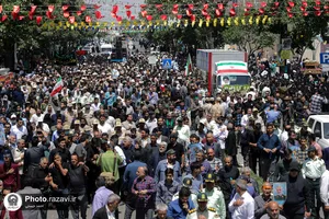 تشییع پیکر شهدای حادثه تروریستی سراوان در مشهد