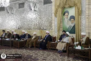 دیدار جمعی از علمای مشهد با شیخ ابراهیم زکزاکی و تولیت آستان قدس رضوی