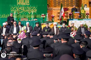 آیین تعویض پوش ضریح و پرچم گنبد منور رضوی-3