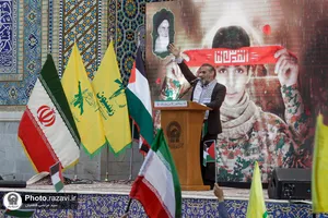 اجتماع همبستگی با جبهه مقاومت فلسطین در حرم مطهر رضوی