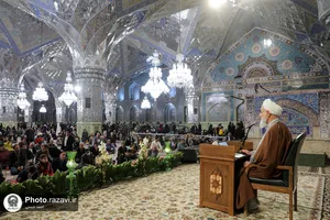 مراسم شب میلاد امام حسن مجتبی علیه السلام در حرم مطهر رضوی