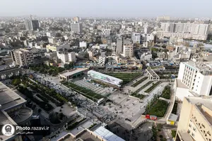 عکس های هوایی از مواکب خدمت رسان به زائرین حرم مطهر رضوی