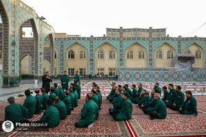 سفره افطاری رضوی در صحن امام حسن مجتبی علیه&zwnj;السلام