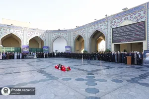 تشییع پیکر حجت&zwnj;الاسلام والمسلمین علی اکبر الهی خراسانی در حرم مطهر رضوی