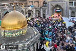 اجتماع همبستگی با جبهه مقاومت فلسطین در حرم مطهر رضوی