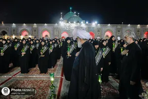 آئین خطبه&zwnj;خوانی شب عاشورا در حرم مطهر رضوی-1