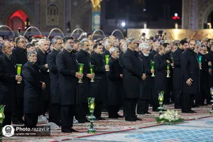 آئین خطبه&zwnj;خوانی شب عاشورا در حرم مطهر رضوی-1