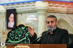 مراسم وداع با پیکر شهید مجید شخصی در حرم مطهر رضوی