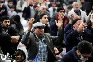 مراسم شب میلاد امام حسن مجتبی علیه السلام در حرم مطهر رضوی