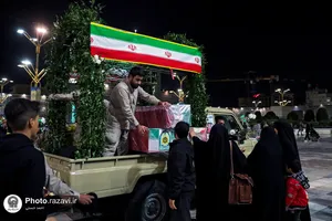 تشییع پیکر ۳ شهید مدافع امنیت در مشهد