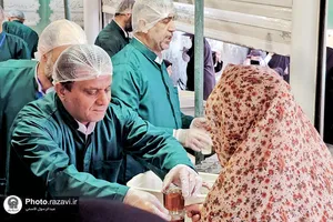 حضور گروه جهادی شهید مصطفی انجم افروز شهر خورموج در چایخانه حضرت