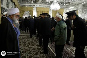 مراسم روز ولادت پیامبر اکرم(ص) و امام صادق(ع) در حرم مطهر رضوی