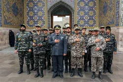 تشرف پرسنل پدافند هوایی شمال شرق به حرم مطهر رضوی