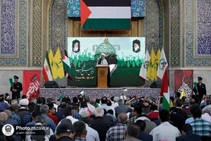 اجتماع همبستگی با جبهه مقاومت فلسطین در حرم مطهر رضوی