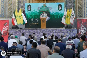 اجتماع همبستگی با جبهه مقاومت فلسطین در حرم مطهر رضوی