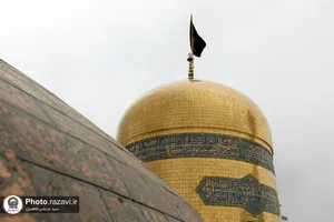 سیاه&zwnj;پوشی حرم مطهر رضوی در آستانه شهادت امام صادق علیه&zwnj;السلام