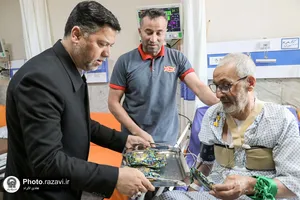حضور خدام حرم مطهر رضوی در بیمارستان امام زمان (عج) مشهد