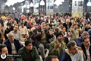 احیا شب نیمه شعبان در حرم مطهر رضوی