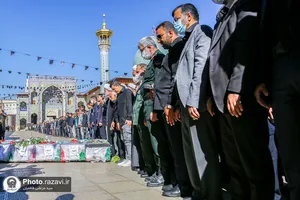 مراسم تشییع پیکر شهدای حادثه تروریستی حرم احمد بن موسی شیراز
