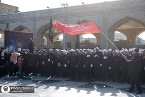عزاداری خدام در روز شهادت امام رضا علیه السلام