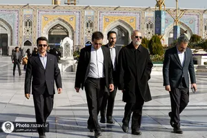 بازدید علی لاریجانی از فعالیت&zwnj;های عمرانی حرم مطهر رضوی